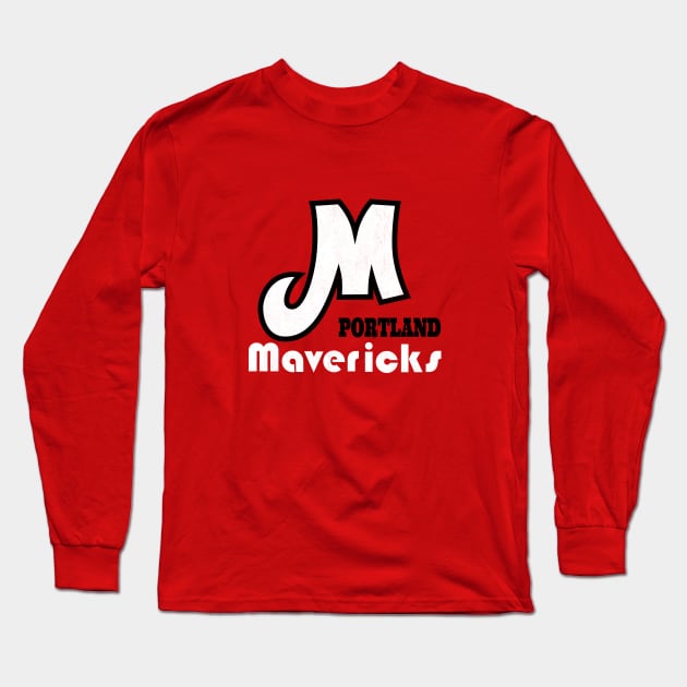 Retro Portland Mavericks Baseball Long Sleeve T-Shirt by LocalZonly